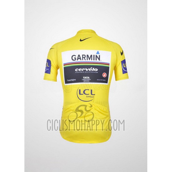 Garmin Lider Cycling Jersey Bib Short 2011 Men Short Sleeve Yellow
